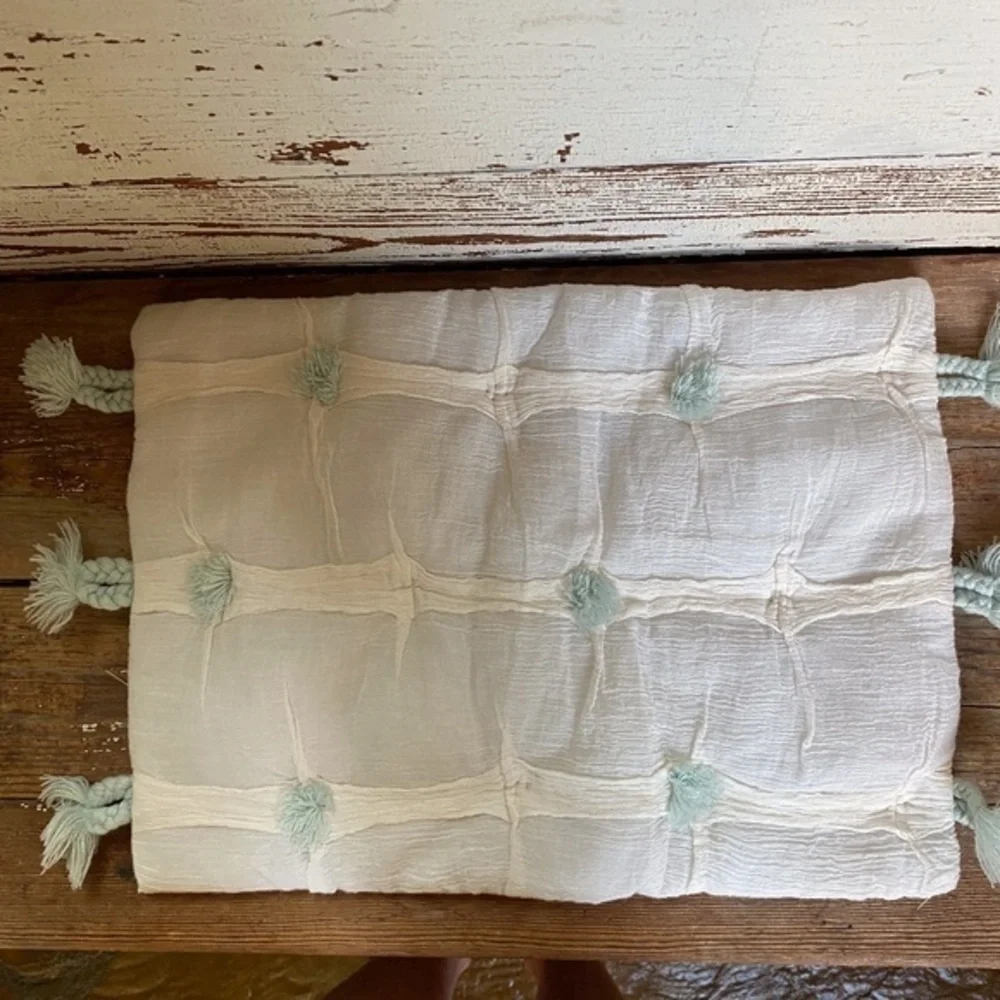 Anthropologie Pom Tassel Toddler Crib Pillow Sham